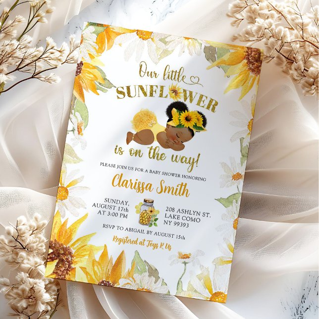 Invitación El girasol de margarita en el camino del Chica afr (Subido por el creador)
