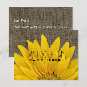 Invitación El girasol del país será mi dama de honor