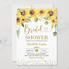 Invitación El girasol está en camino Blonde Chica Baby Shower