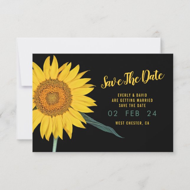 Invitación El girasol salva la fecha (Anverso)