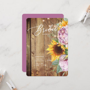 Invitación El girasol y la fuchsia ruidosa hacen sonar la duc