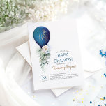 Invitación El globo azul marino es un niño Baby Shower<br><div class="desc">Globo azul marino y verde garland invitaciones a la ducha de bebé "It's a Boy"</div>