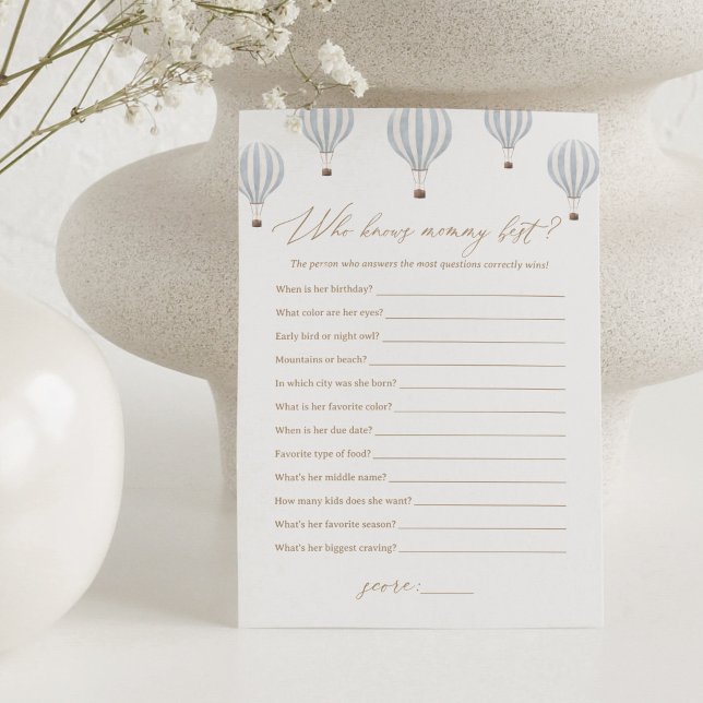 Invitación El globo de aire caliente conoce a mamá mejor jueg (Subido por el creador)