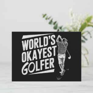 Invitación El golfista más o menos del mundo Amante del golf 