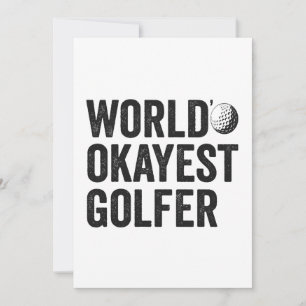 Invitación El Golfista Más o Menos del Mundo Regalo Divertido