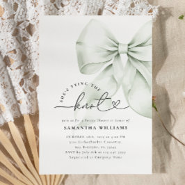 Invitación El golpe verde atando la ducha nupcial