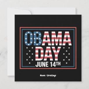 Invitación El gracioso tributo del Día de Obama el 14 de juni