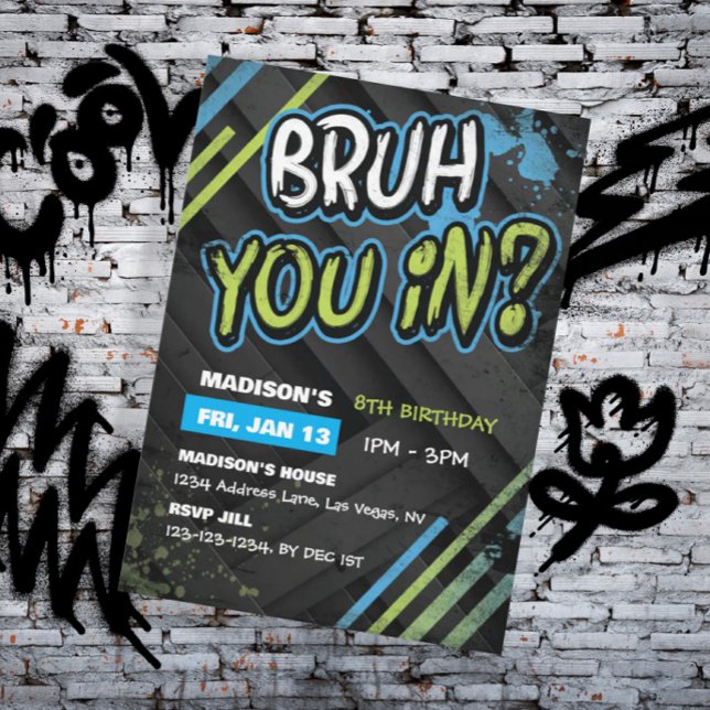 Invitación ¿El Grafiti Te Entra? Fiesta de cumpleaños del niñ (Subido por el creador)