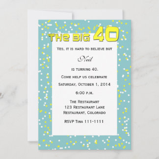 Invitación "EL GRAN 40" 40° cumpleaños