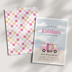 Invitación El gran Chica 1st Beach Surf Cumpleaños