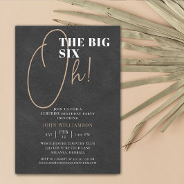 Invitación El gran cumpleaños 60 de Surprise Black Leather