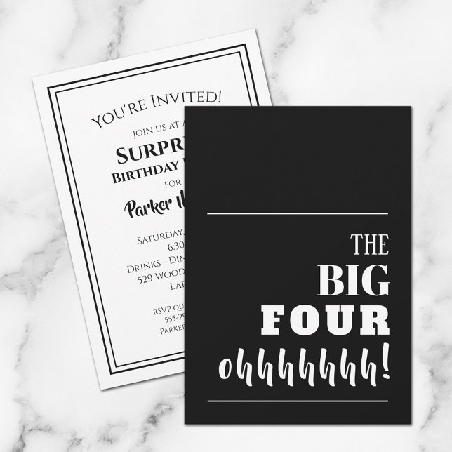 Invitación El gran Fiesta de cumpleaños número 40 (Subido por el creador)