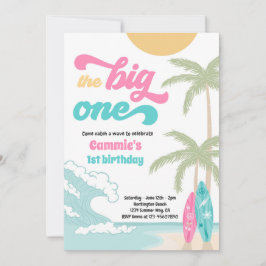 Invitación El gran Fiesta del primer cumpleaños de un retro