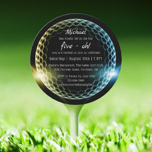 Invitación El gran golf de los cinco 50.º cumpleaños