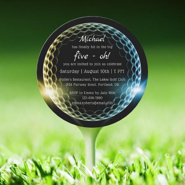 Invitación El gran golf de los cinco | 50.º cumpleaños (Subido por el creador)