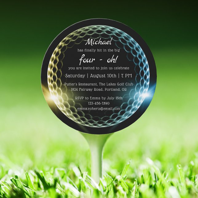 Invitación El gran golf de los cuatro | 40.º cumpleaños (Subido por el creador)