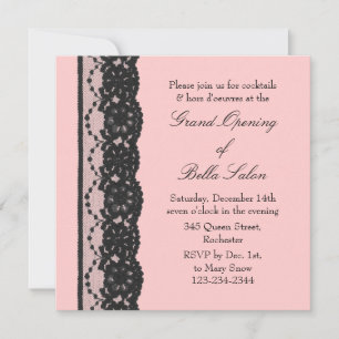 Invitación El Gran Salón Francés De Apertura Rosa