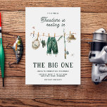 Invitación El grande | 1.ª pesca de cumpleaños<br><div class="desc">Nuestra invitación a las acuarelas es la manera perfecta de hacer que sus invitados "se entusiasmen" por el gran día!! Añada la redacción de su personalizado a este diseño utilizando los cuadros "Editar esta plantilla de diseño" en el lado derecho del elemento o haga clic en el botón azul "Personalizar"...</div>