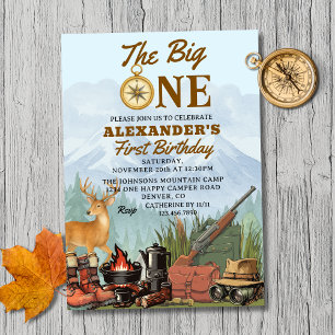 Invitación El Grande Cazando Campamento Cumpleaños 1º