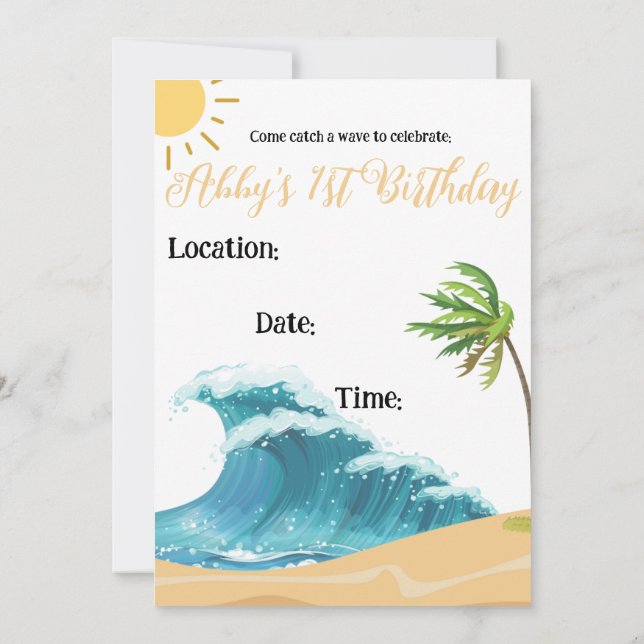 Invitación El grande, mi primer cumpleaños invita (Reverso)