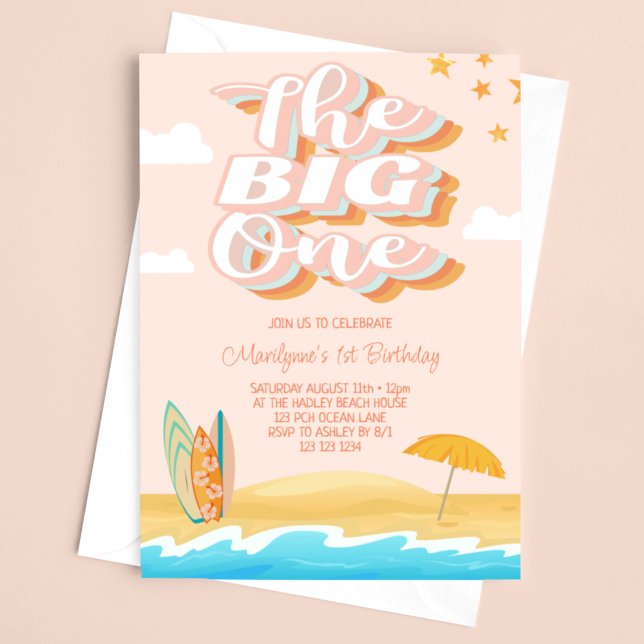 Invitación El Grande Playa del Océano 1er Cumpleaños (Subido por el creador)