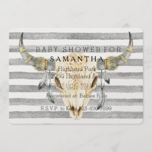 Invitación El gris principal de Bull raya la fiesta de