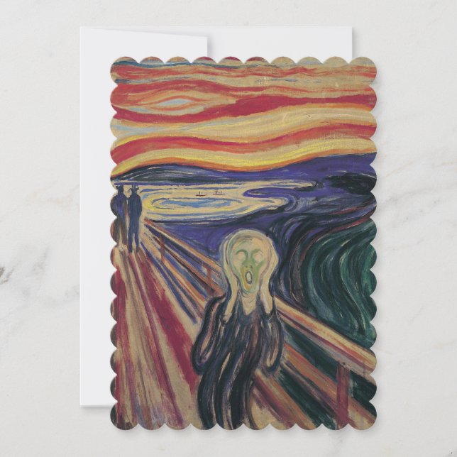 Invitación El grito de Edvard Munch, Fiesta del 50º aniversar (Anverso)