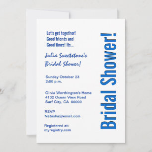 Invitación El Grunge moderno del azul de cobalto protagoniza