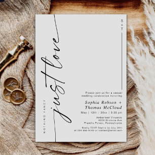 Invitación El guión moderno Nada Fancy Just Love Boda