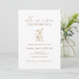 Invitación Él ha Resucitado Desayuno de Pascua Resurrección C