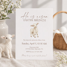 Invitación Él ha Resucitado Desayuno de Pascua Resurrección C