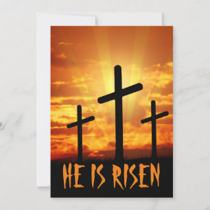 Invitación Él ha resucitado Mateo 28:6 Pascua