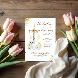 Invitación Él ha Resucitado Pascua Cristiana