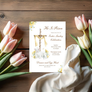 Invitación Él ha Resucitado Pascua Cristiana