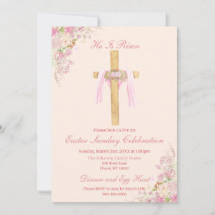 Invitación Él ha Resucitado Pascua Cristiana