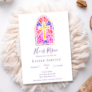 Invitación Él ha Resucitado Servicio de Pascua de la Iglesia 