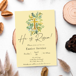 Invitación Él ha Resucitado Servicio de Pascua de la Iglesia 