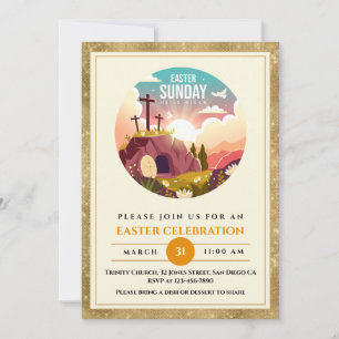 Invitación Él ha Resucitado y Celebración del Domingo de Resu
