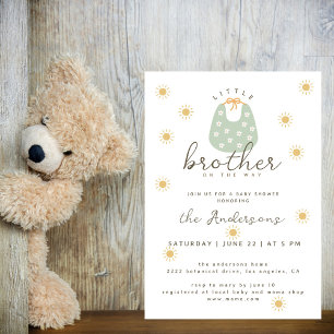 Invitación El Hermano Pequeño En Camino Boho Sun Baby Shower