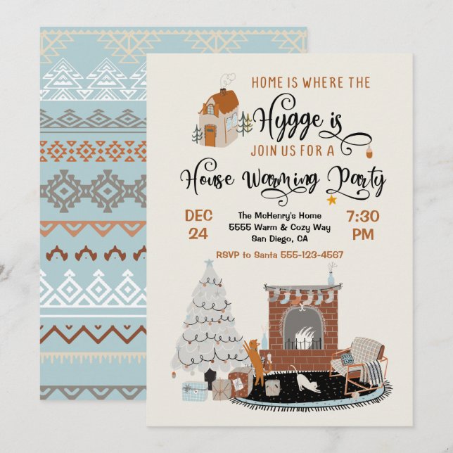 Invitación El hogar es donde el hipogloso es el Fiesta del ca (Anverso / Reverso)