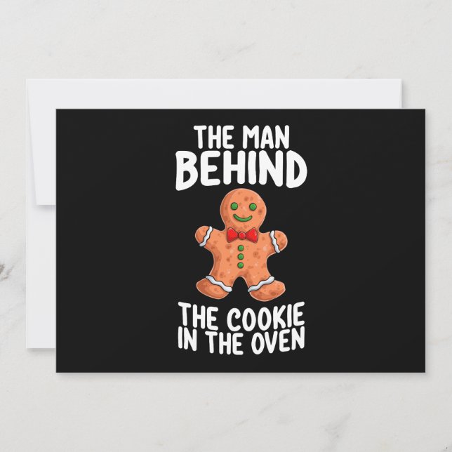 Invitación El Hombre Detrás De La Galleta En Los Navidades De (Anverso)