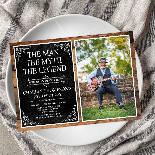 Invitación El Hombre El Mito La Leyenda 70 Cumpleaños (Subido por el creador)