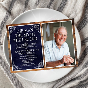 Invitación El Hombre El Mito La Leyenda Cumpleaños 100