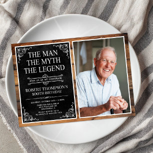Invitación El Hombre El Mito La Leyenda Cumpleaños 100