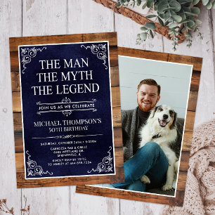 Invitación El Hombre El Mito La Leyenda Cumpleaños 50