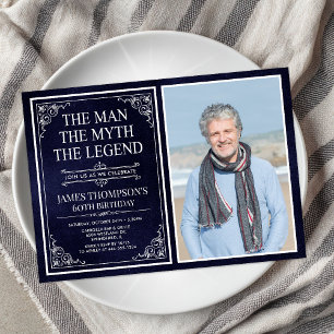 Invitación El Hombre El Mito La Leyenda Cumpleaños 60