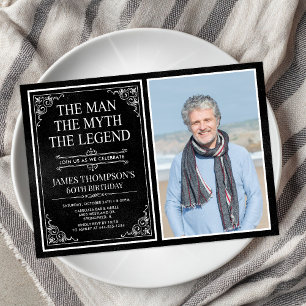 Invitación El Hombre El Mito La Leyenda Cumpleaños 60