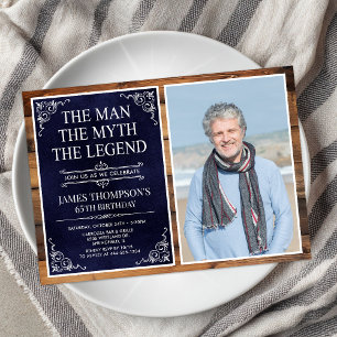 Invitación El Hombre El Mito La Leyenda Cumpleaños 65