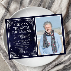 Invitación El Hombre El Mito La Leyenda Cumpleaños 65