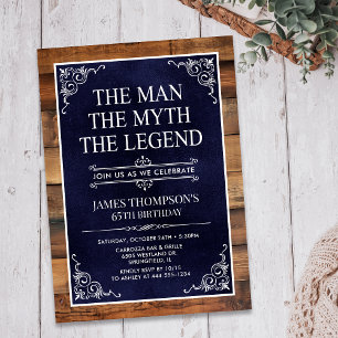 Invitación El Hombre El Mito La Leyenda Cumpleaños 65